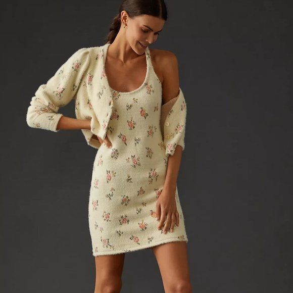 ⭐️ Daily Practice Floral Party Hipster Hippie Artsy Chic Street Sweater Dress - Picture 1 of 5